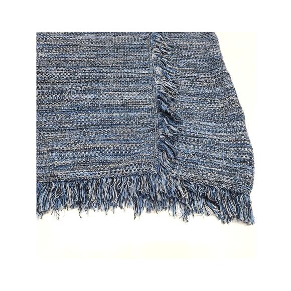 Anthropologie Holding Horses Blue sweater fringe dress women's medium - Picture 6 of 9